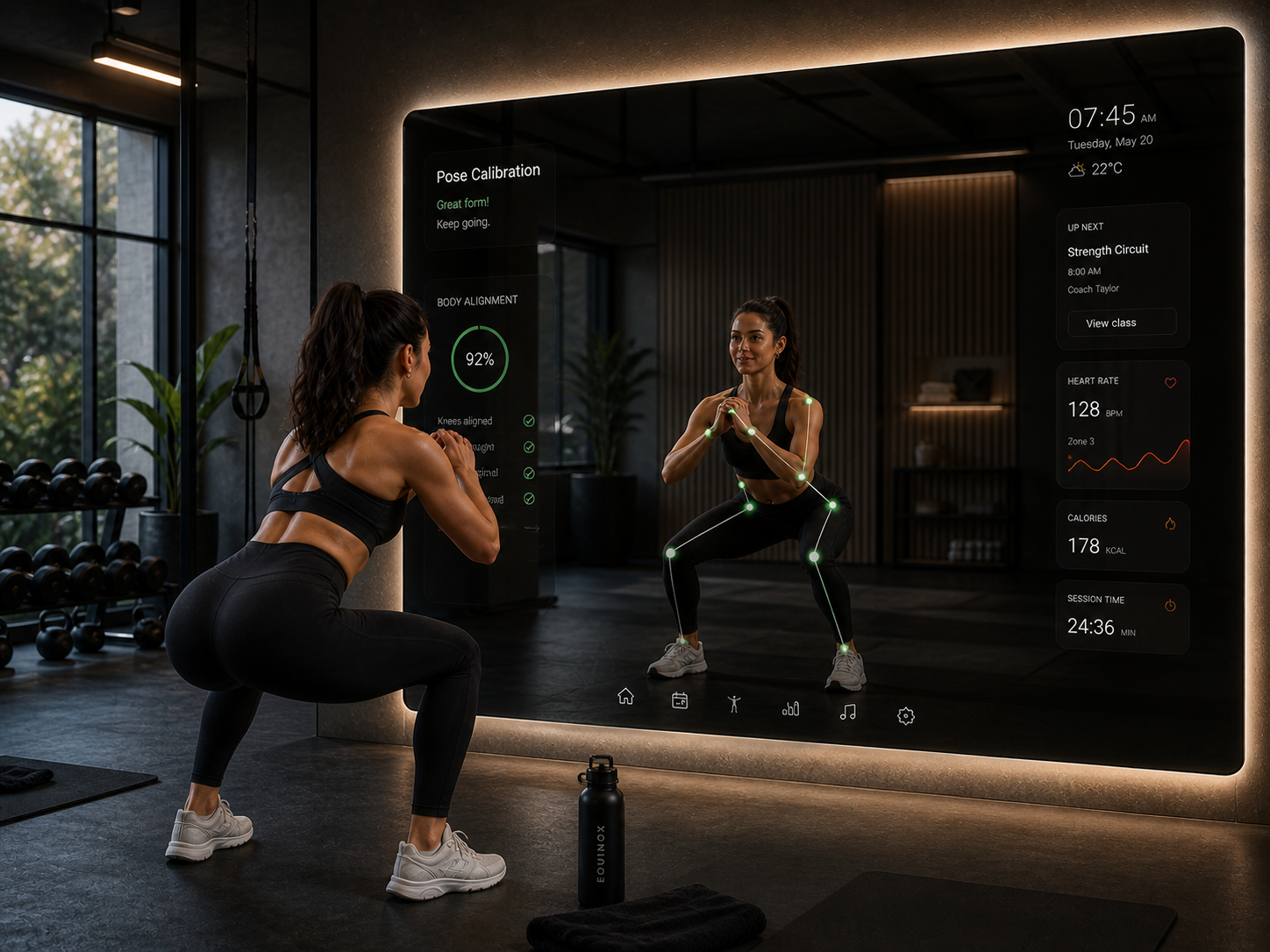 Gym smart mirror