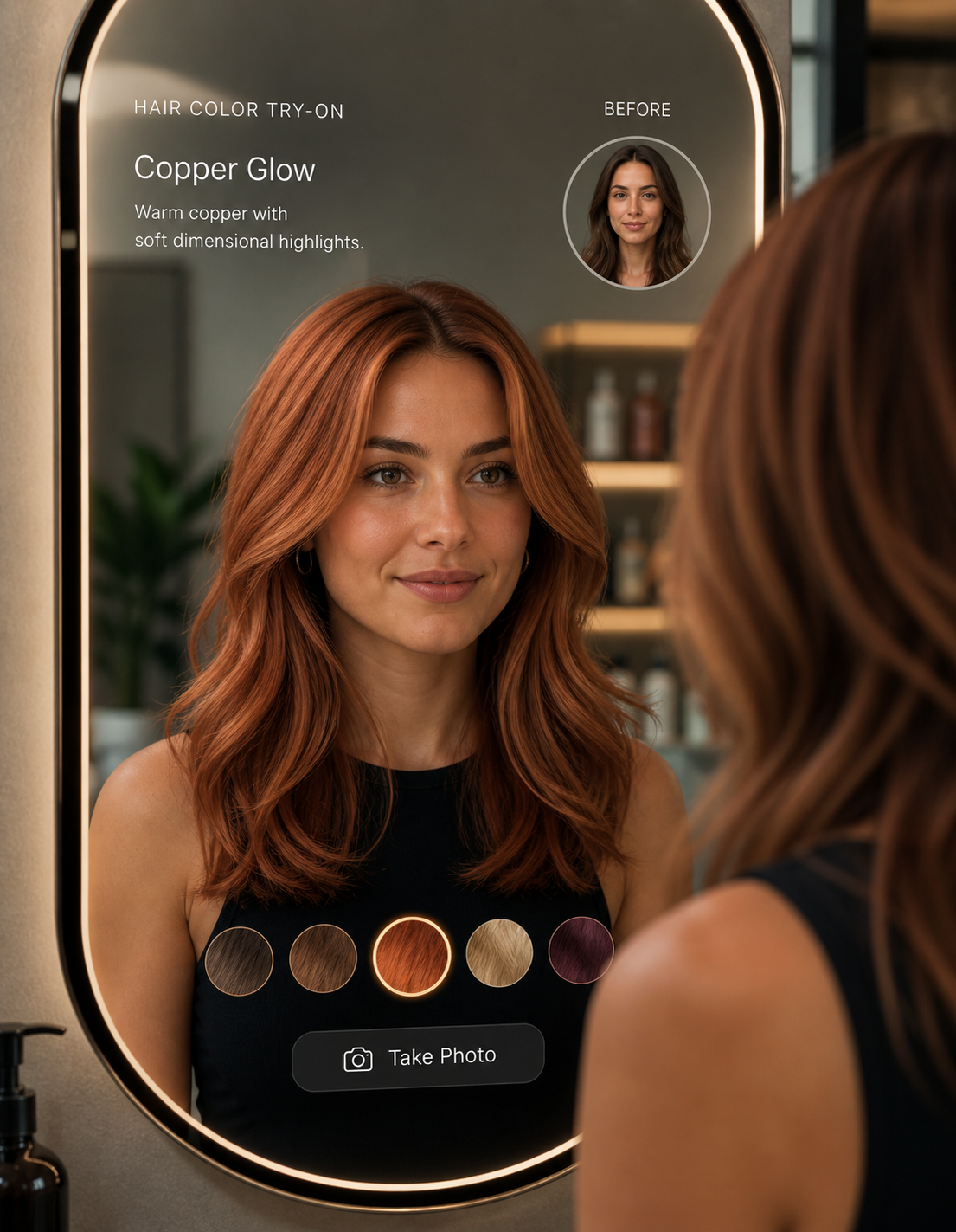 AR hair try-on preview
